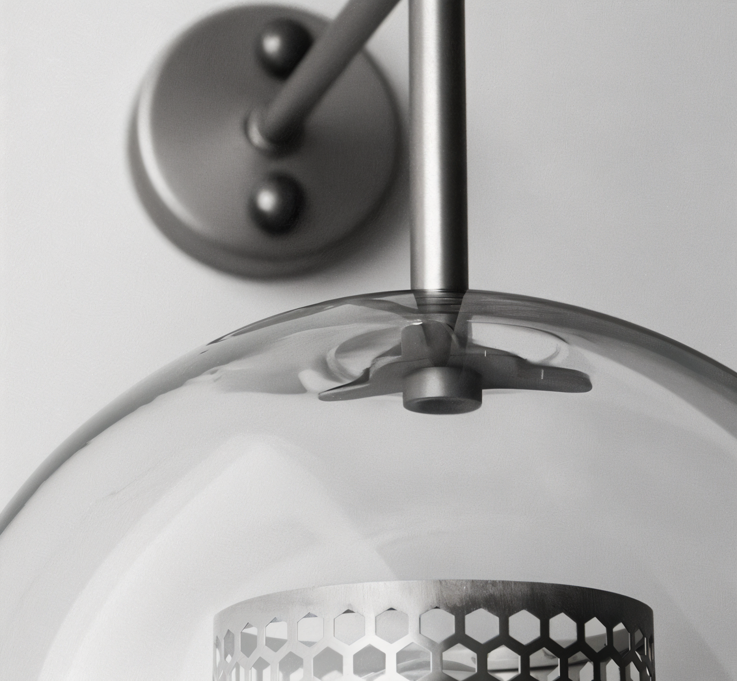 Orbee væglampe - stilfuld glas væglampe - honeycomb væglampe design - vintage væglamper led