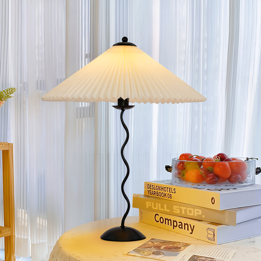 Ori squiggle-lampe - foldet bordlampe - origami led-bordlampe