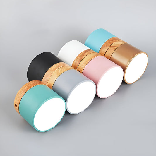 Pastelglow cylinderlampe - vintage loftslampe til indbygning