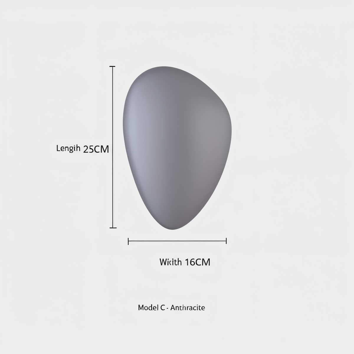 Pebblehue væglampe  - lysende led-væglampe lavet af glas i nordisk stil