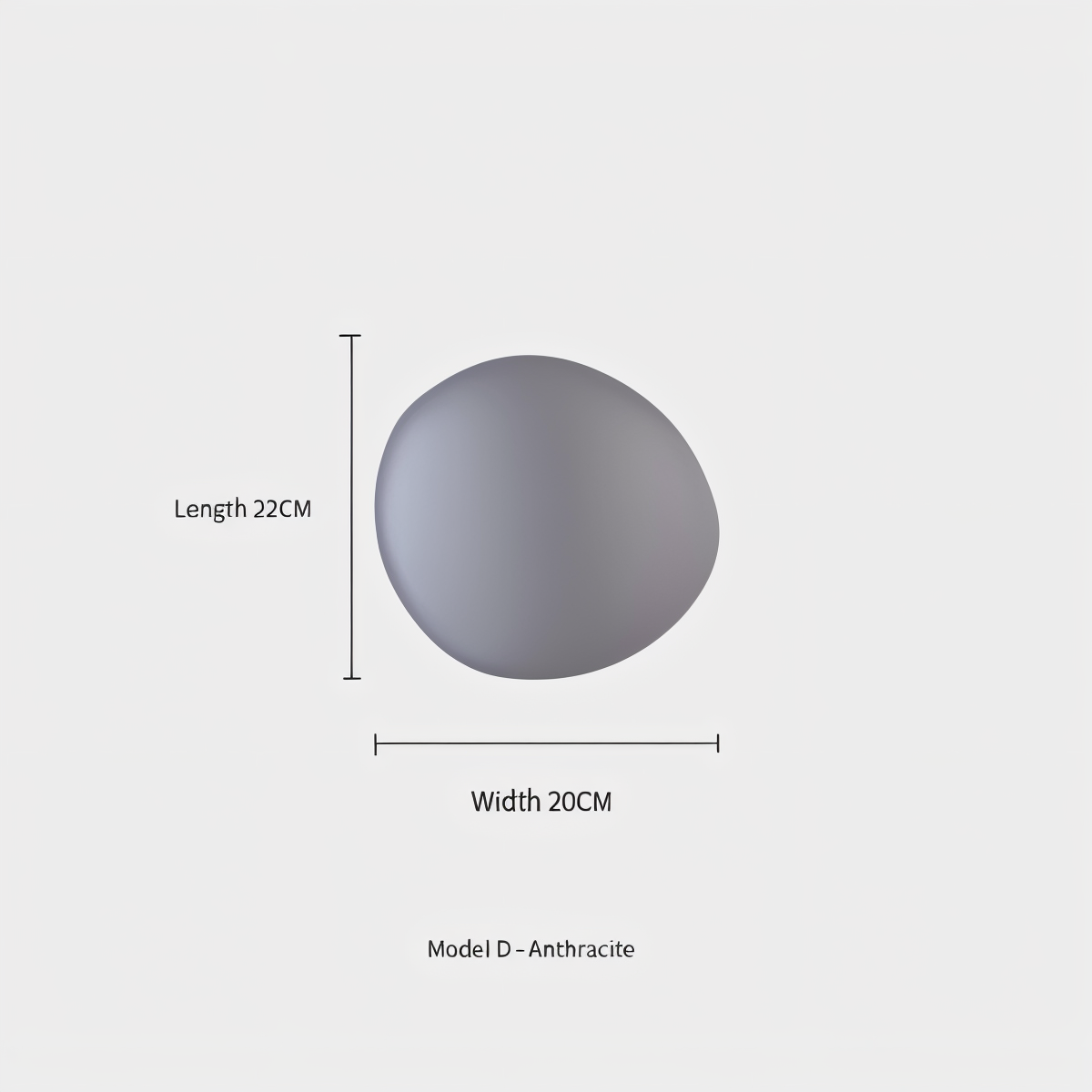 Pebblehue væglampe  - lysende led-væglampe lavet af glas i nordisk stil