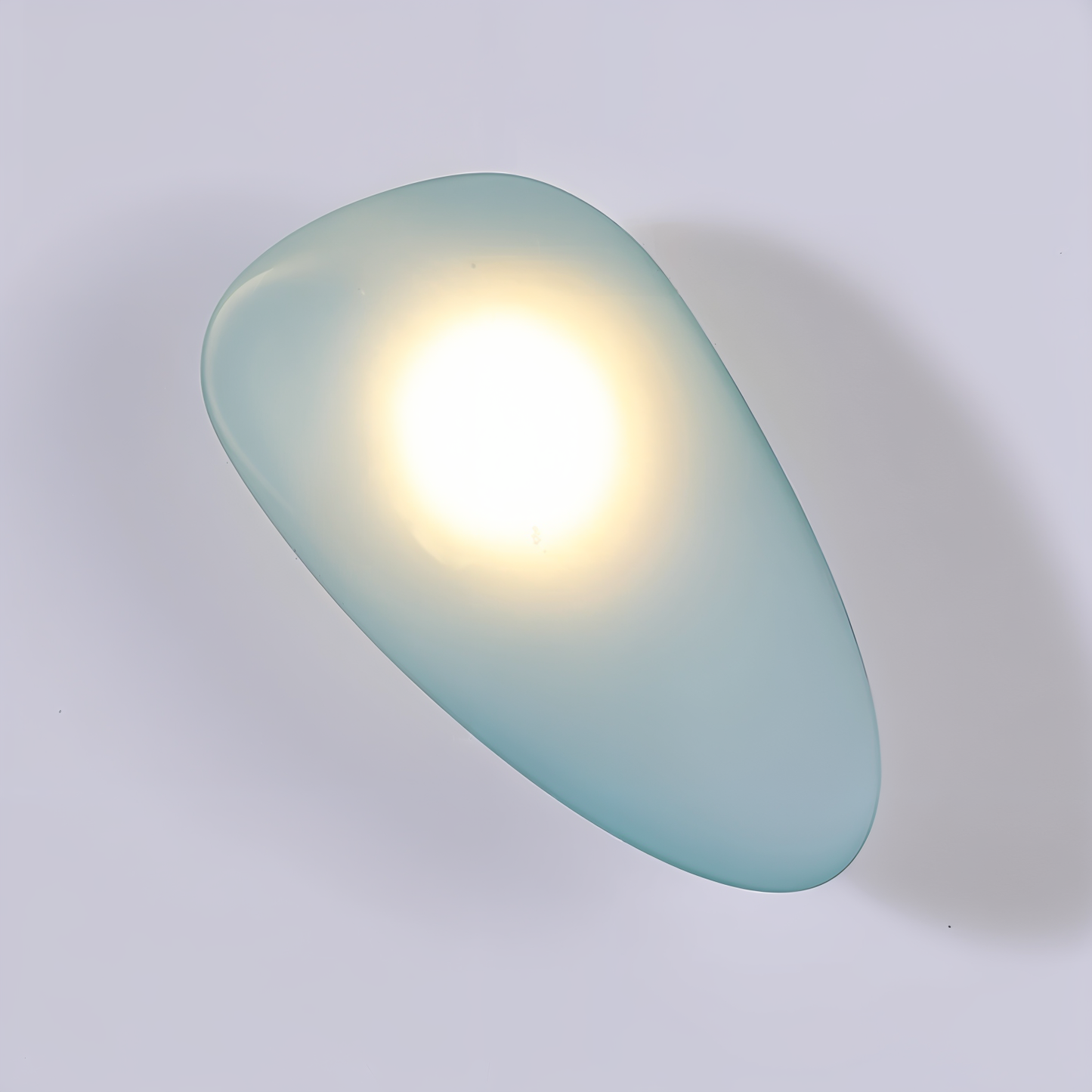 Pebblehue væglampe  - lysende led-væglampe lavet af glas i nordisk stil