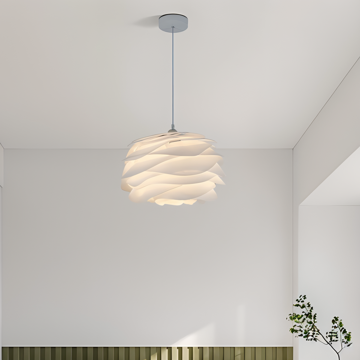 Rosy pendel - dekorativ pvc blomstret led hængelampe til soveværelse