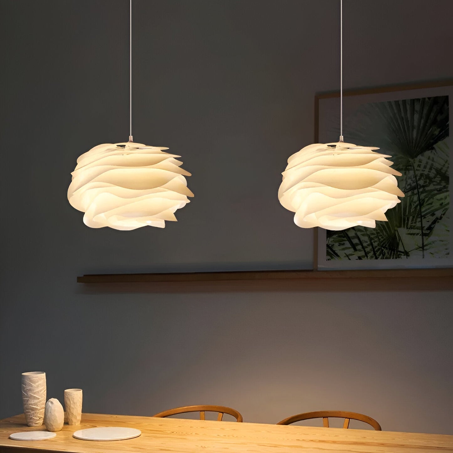 Rosy pendel - dekorativ pvc blomstret led hængelampe til soveværelse