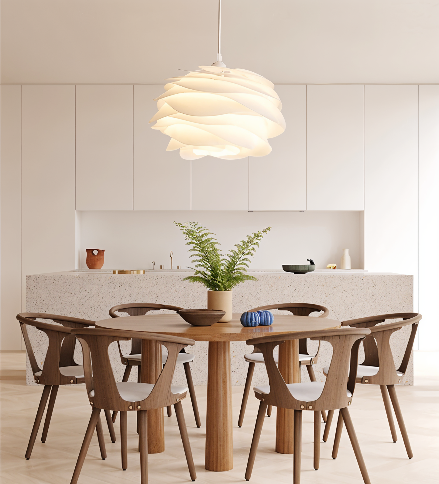 Rosy pendel - dekorativ pvc blomstret led hængelampe til soveværelse