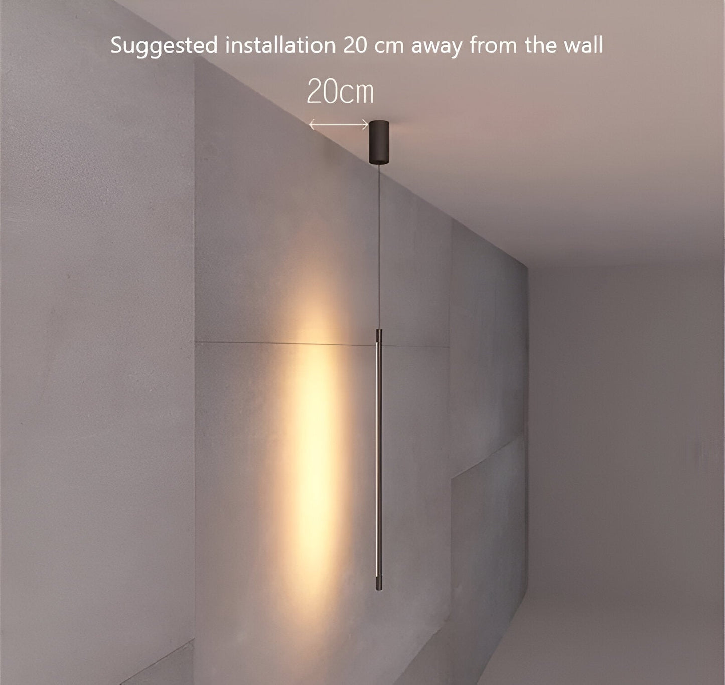 Simplystrip-pendel - elegant sort lineær led-pendel