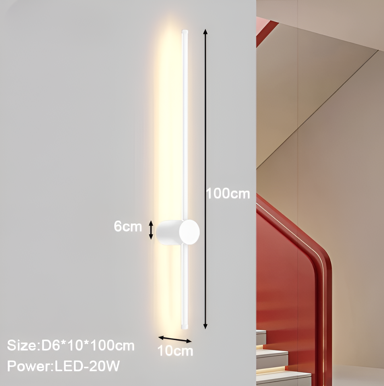 Streamline - lineær led-væglampe i skandinavisk stil