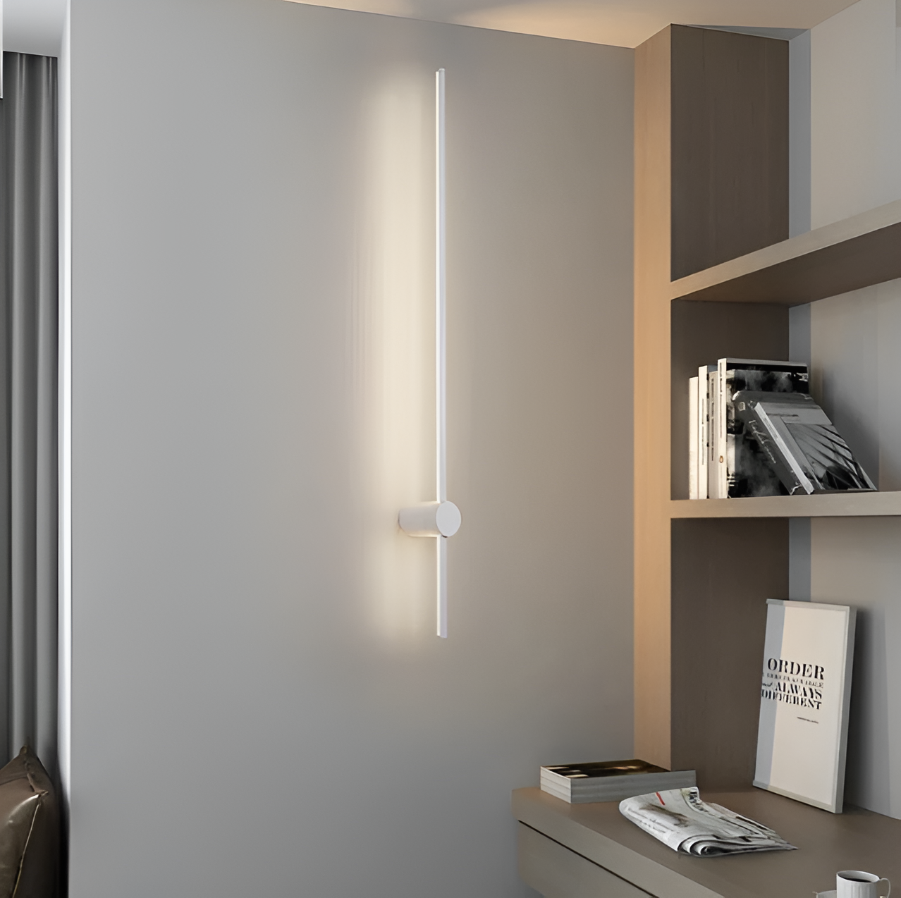 Streamline - lineær led-væglampe i skandinavisk stil