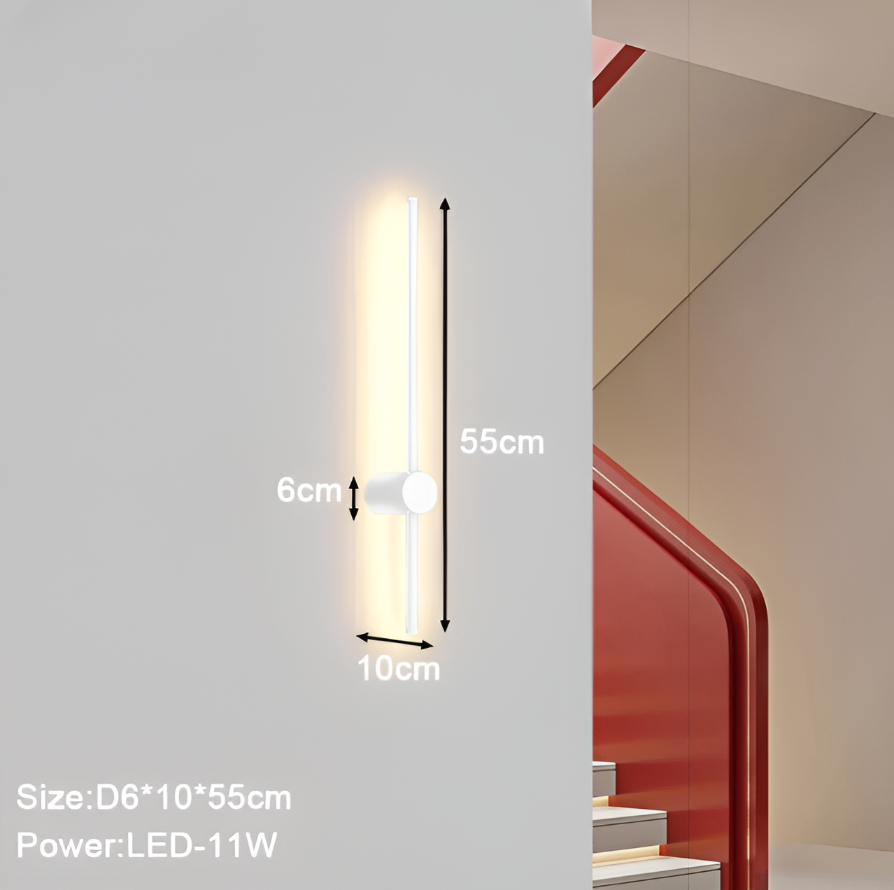 Streamline - lineær led-væglampe i skandinavisk stil