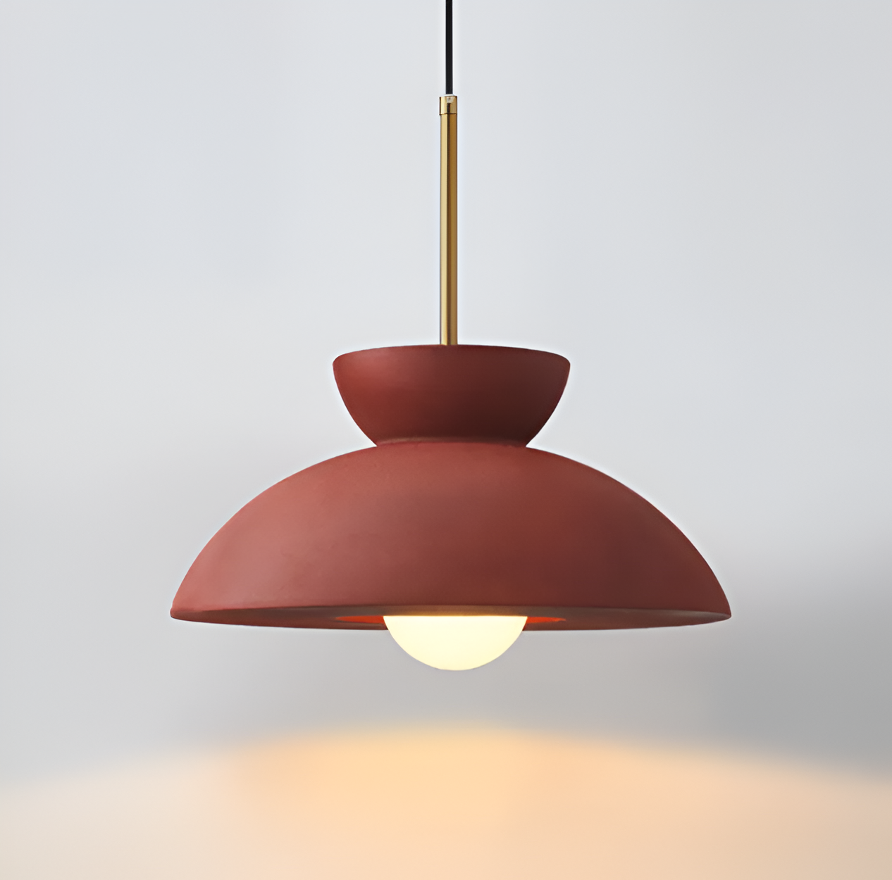 Wabi sabi - geometrisk led-pendel lavet af harpiks - wabi sabi minimalistisk hængelampe