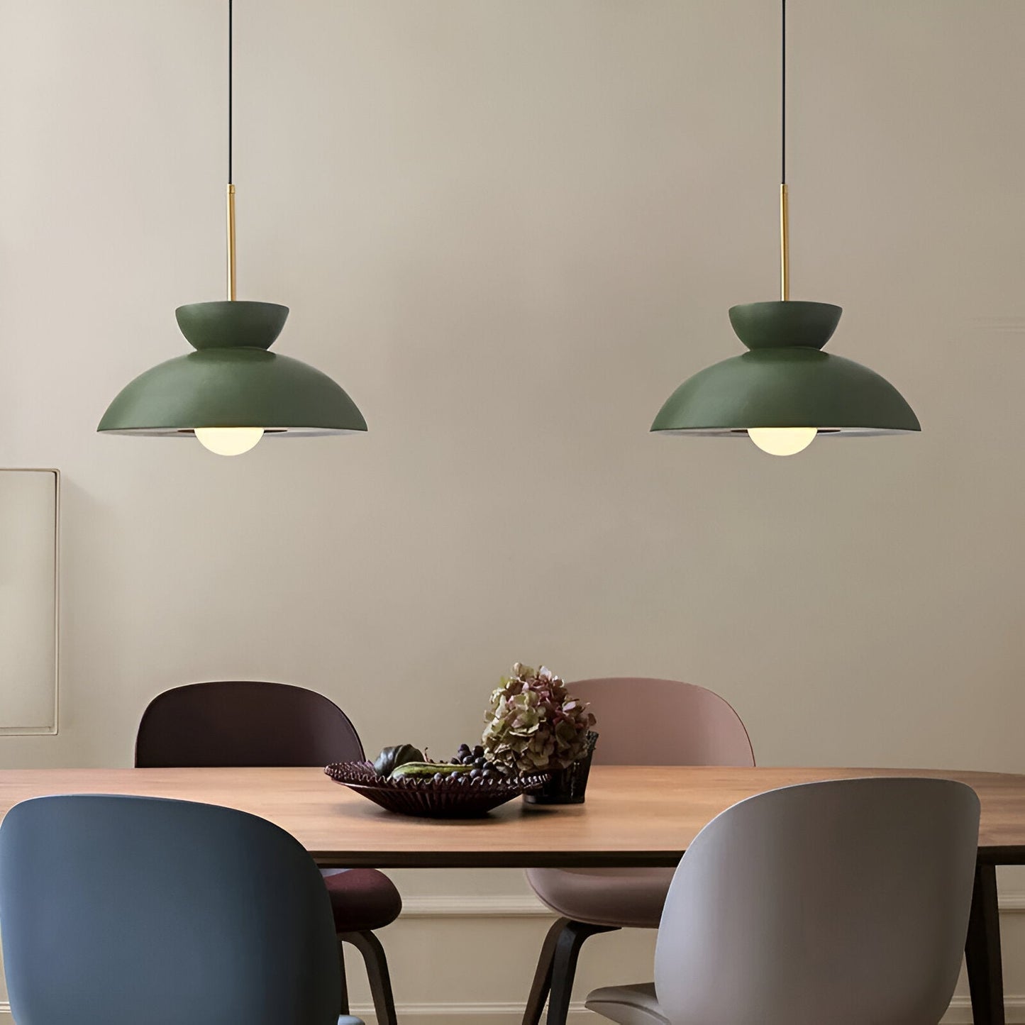 Wabi sabi - geometrisk led-pendel lavet af harpiks - wabi sabi minimalistisk hængelampe