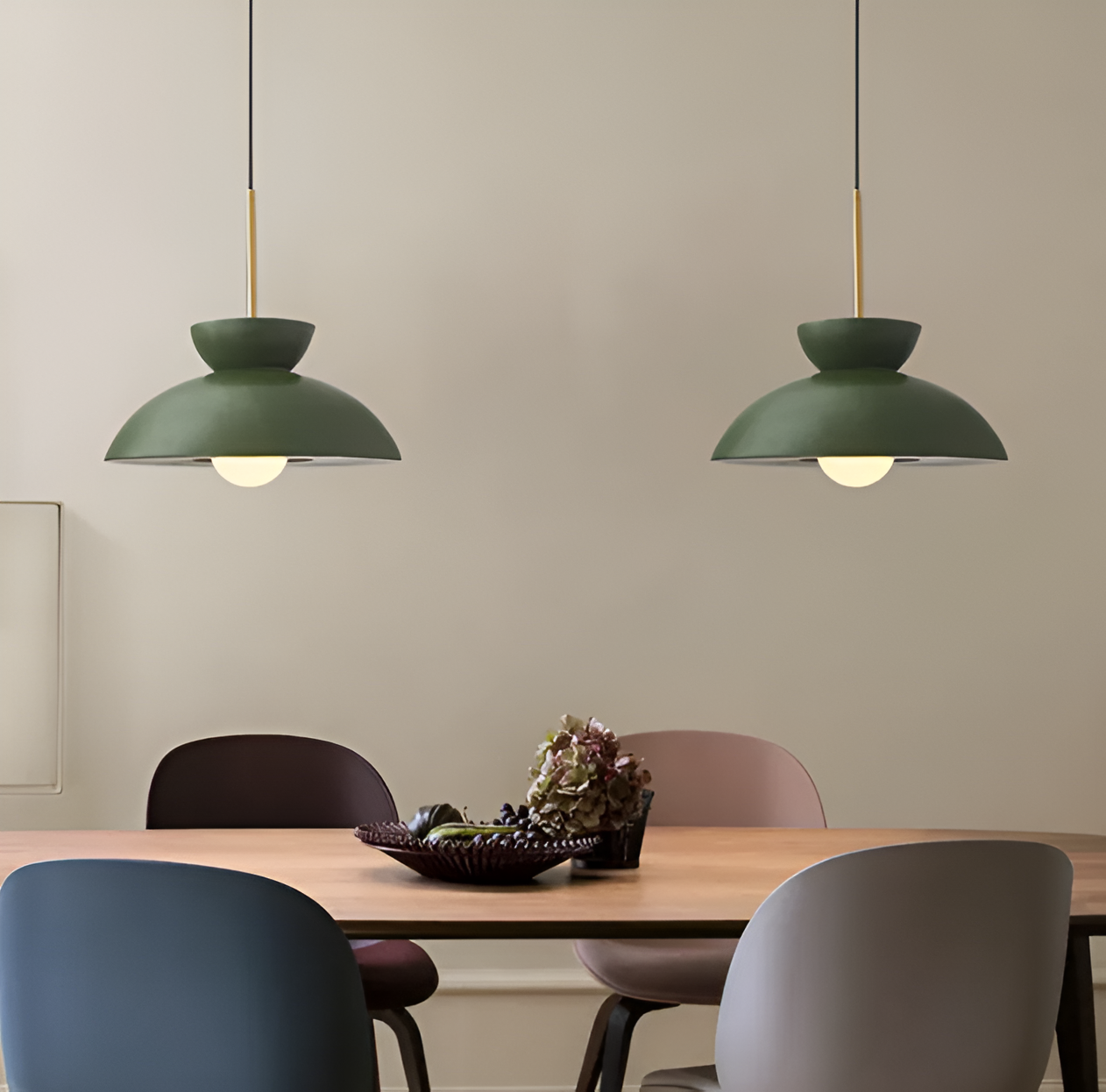 Wabi sabi - geometrisk led-pendel lavet af harpiks - wabi sabi minimalistisk hængelampe