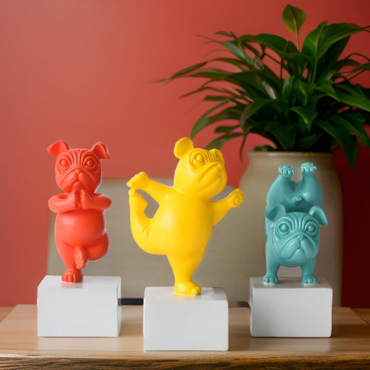 Yoga Paws - abstrakt yoga bulldog-figur til legende husholdninger