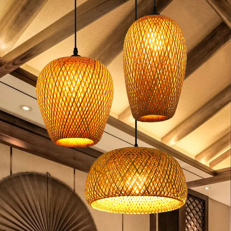 BambooCraft - lampe i bambusfletværk