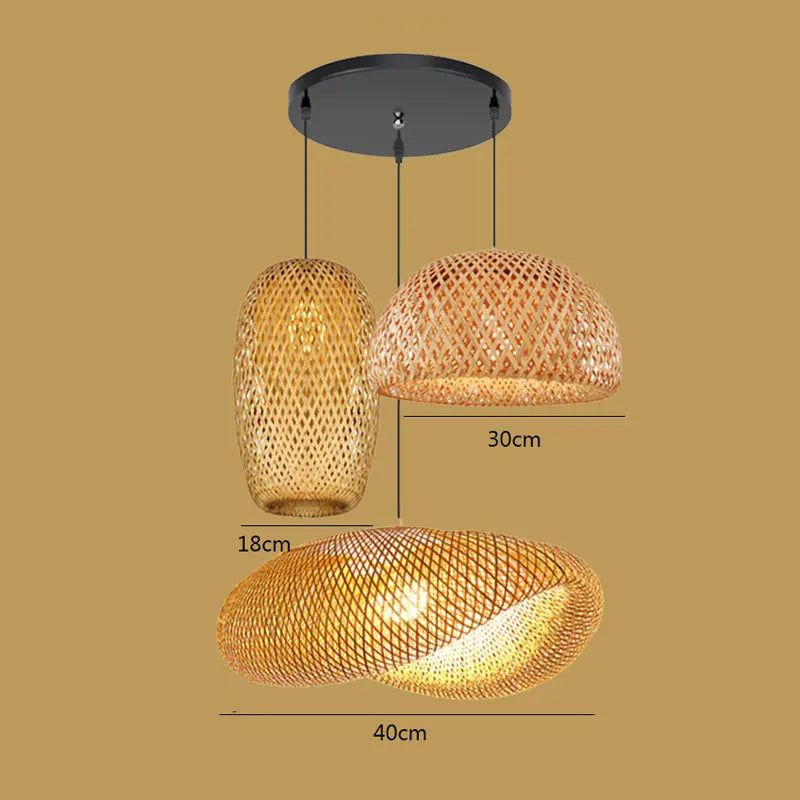 BambooCraft - lampe i bambusfletværk