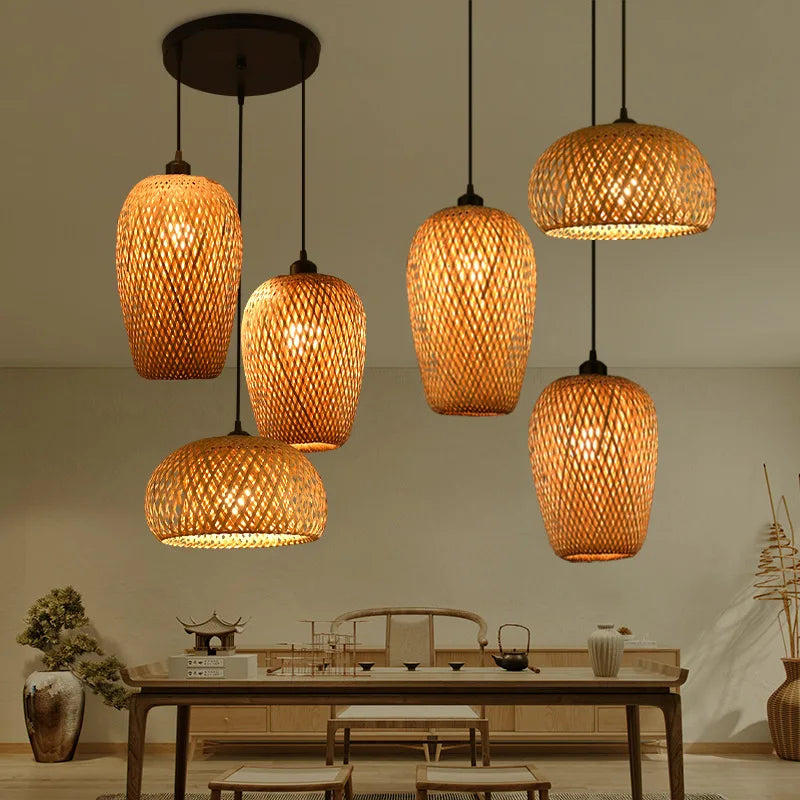 BambooCraft - lampe i bambusfletværk