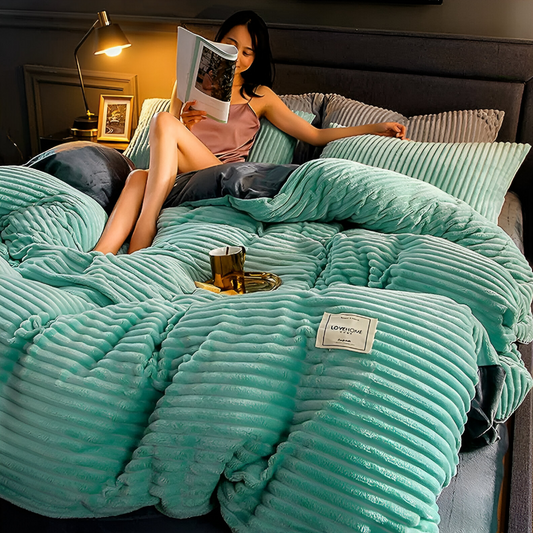 CozyComforter - fluffy dynebetræk, der kan bruges hele året rundt for ultimativ luksus i sengen
