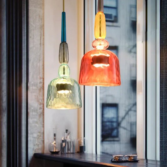 UrbanSimplicity - pendellamper med farvet glas
