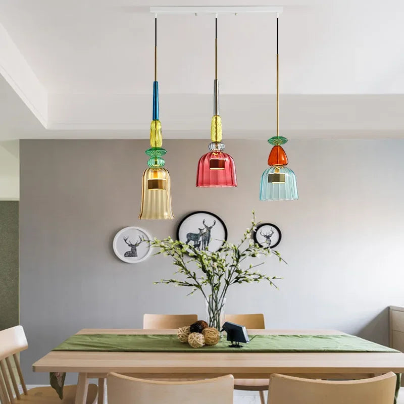 UrbanSimplicity - pendellamper med farvet glas