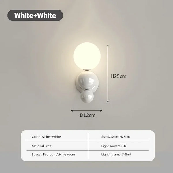 Whiteaura - nordic pearl wall sconce