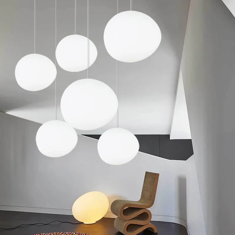 Haloglow - runde pendler i glas