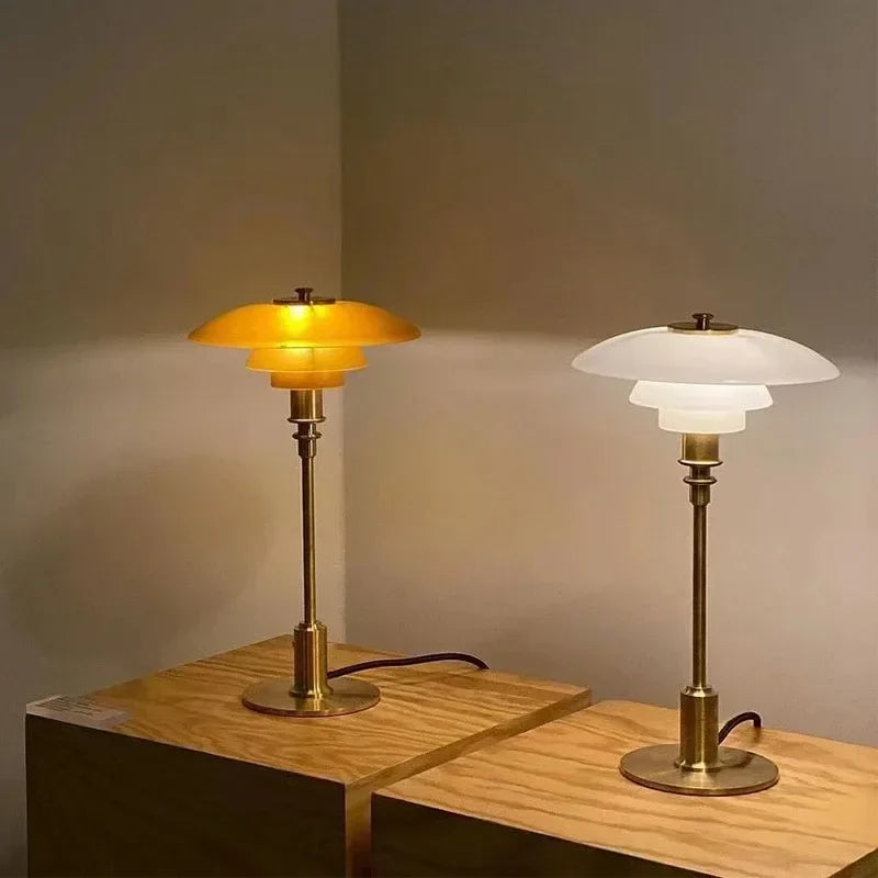 CelestialGlimmer - nordisk enkel bordlampe i glas