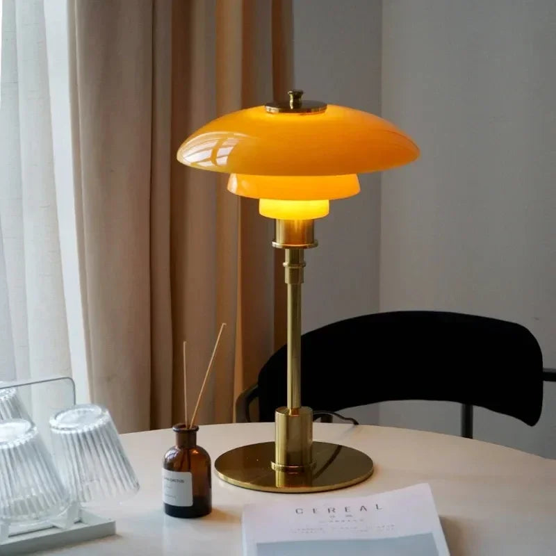 CelestialGlimmer - nordisk enkel bordlampe i glas