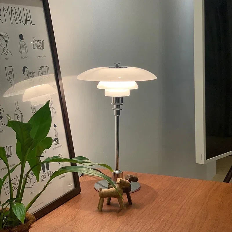 CelestialGlimmer - nordisk enkel bordlampe i glas