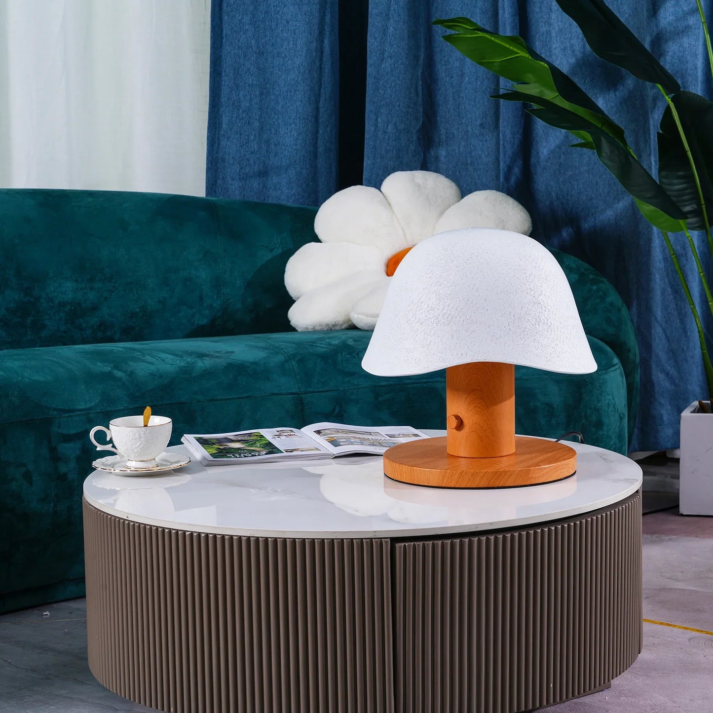 Bordlampe inspireret af svampe