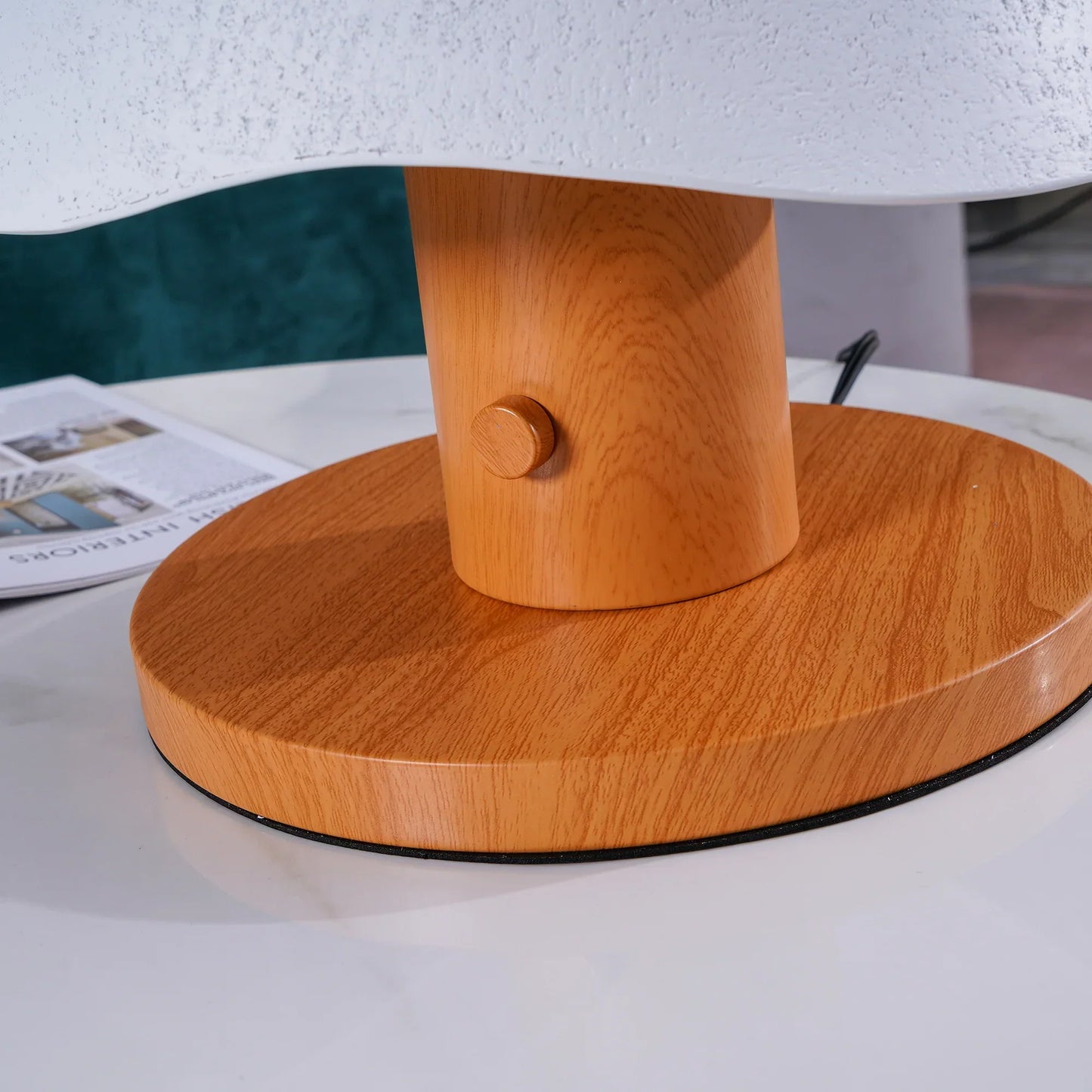Bordlampe inspireret af svampe