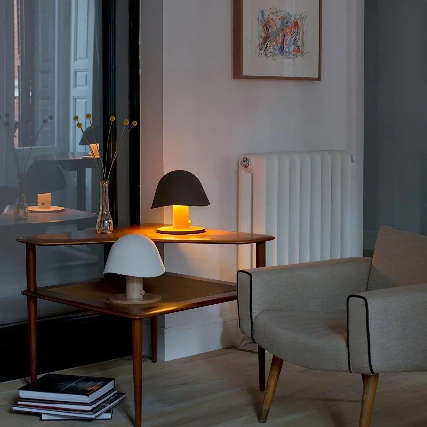 Bordlampe inspireret af svampe
