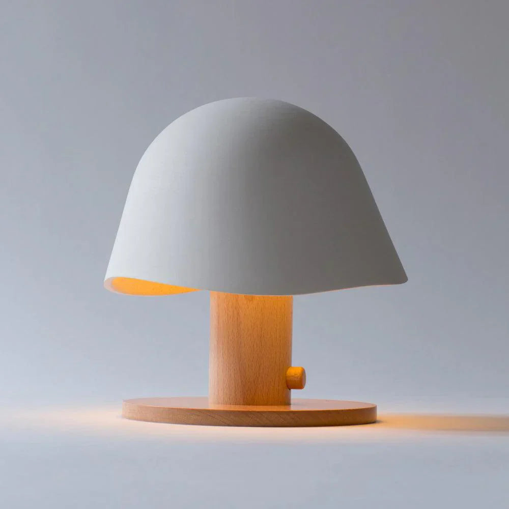 Bordlampe inspireret af svampe