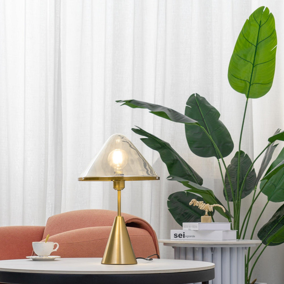 Bordlampe med svampe