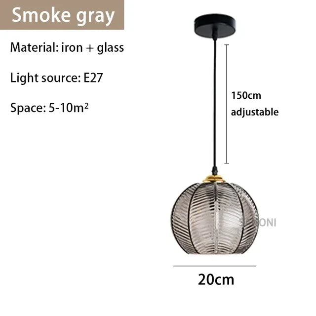 Glasssculpt - lysekronelampe i glas