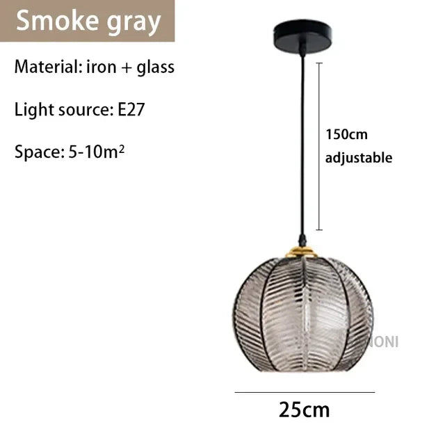 Glasssculpt - lysekronelampe i glas