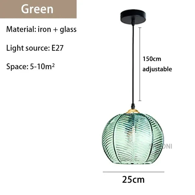 Glasssculpt - lysekronelampe i glas