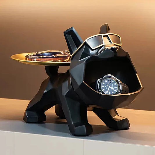 Fetchmate - hund i resin med bakke