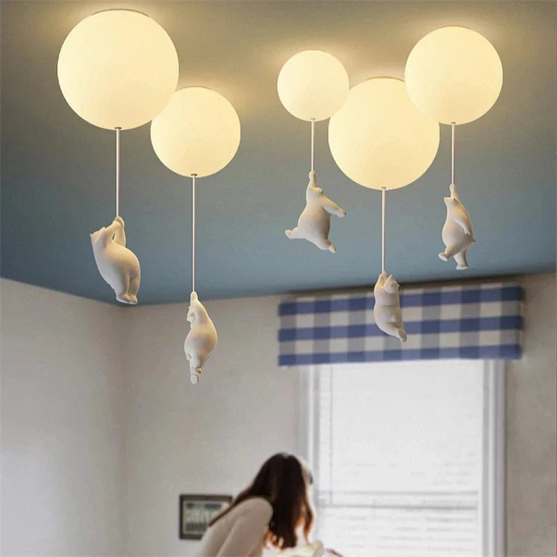 PolarFlare | LED-loftslampe med isbjørne-tema