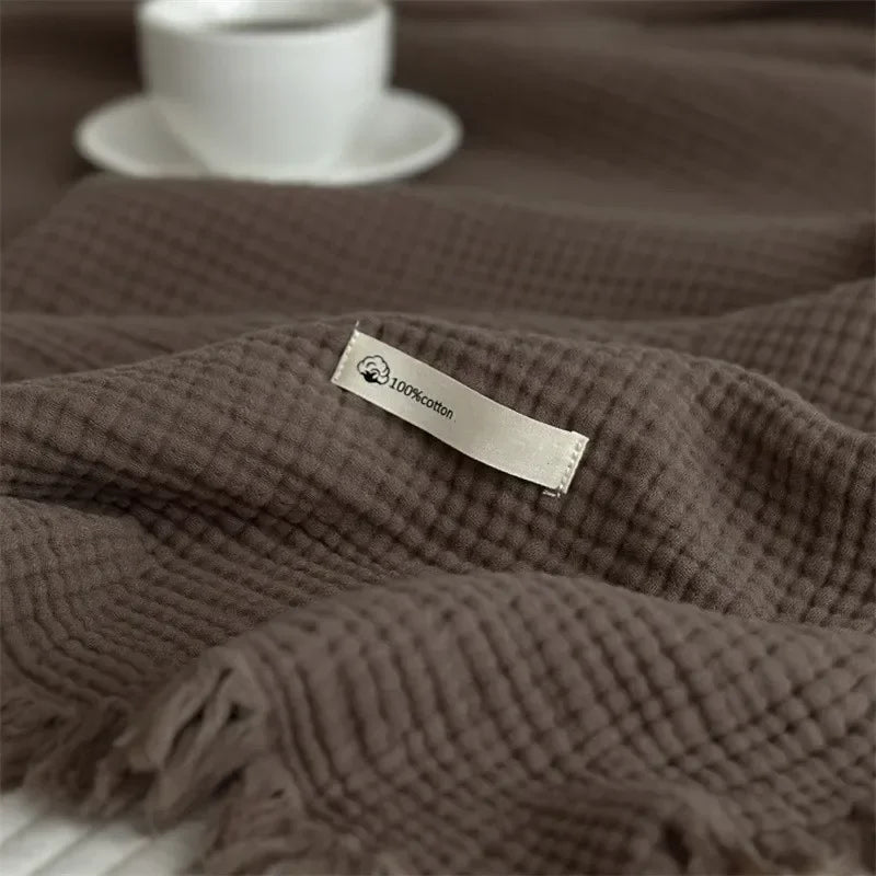 FringeBlanket |almindeligt bomulds sofatæppe