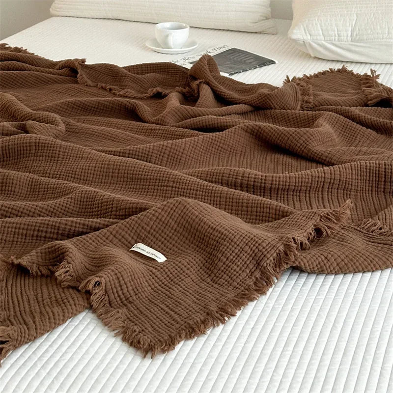 FringeBlanket |almindeligt bomulds sofatæppe