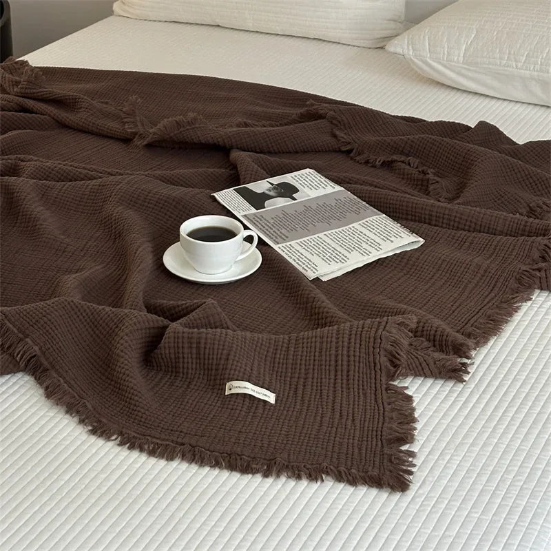 FringeBlanket |almindeligt bomulds sofatæppe
