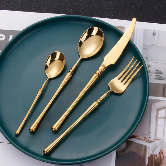 Hyldemåtte | Luxe guld mat bestiksæt