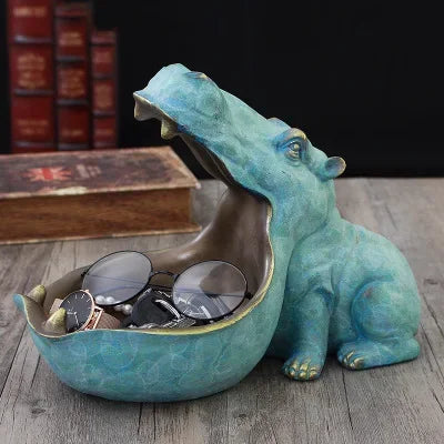 Hippohaven - dekoration af flodhestefigur