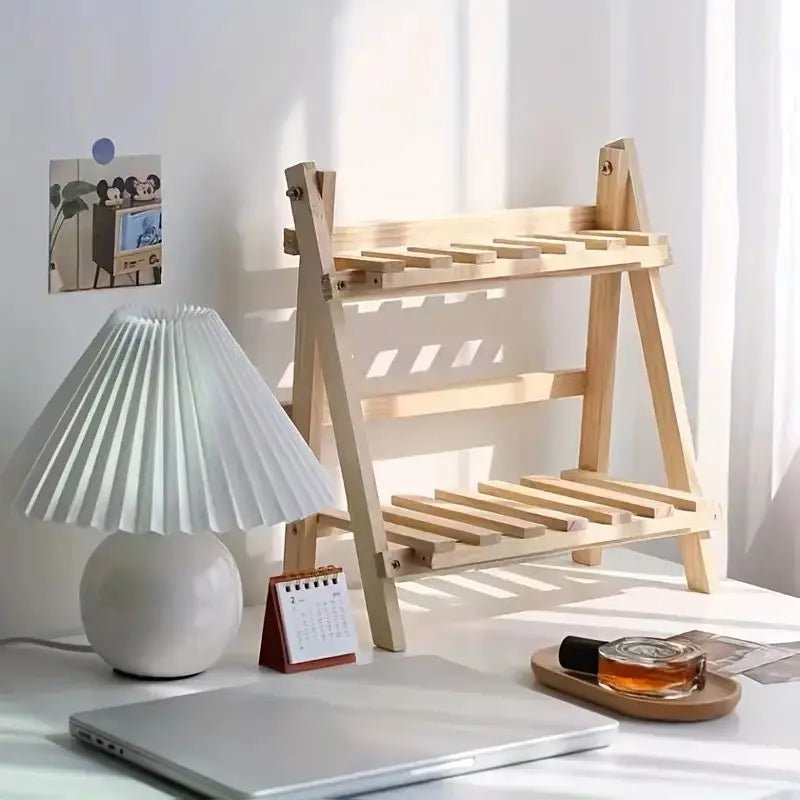 WoodenDisplay | skrivebordsorganisation med 2 niveauer