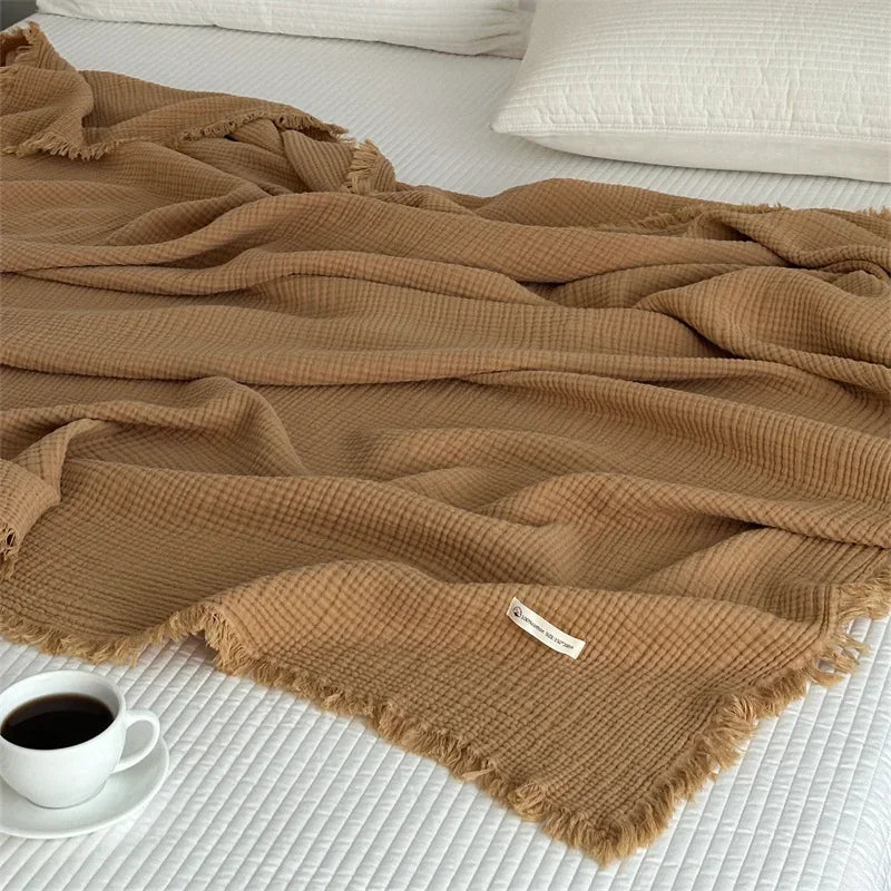 FringeBlanket |almindeligt bomulds sofatæppe