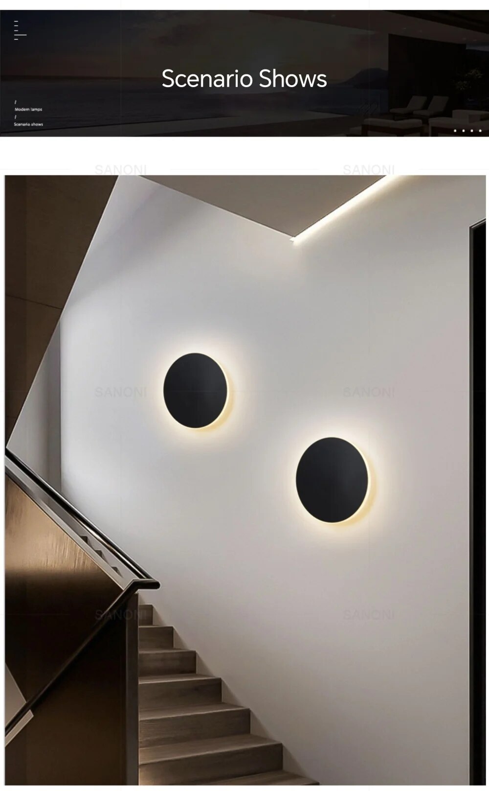 Sleeksphere - led-væglampe rund