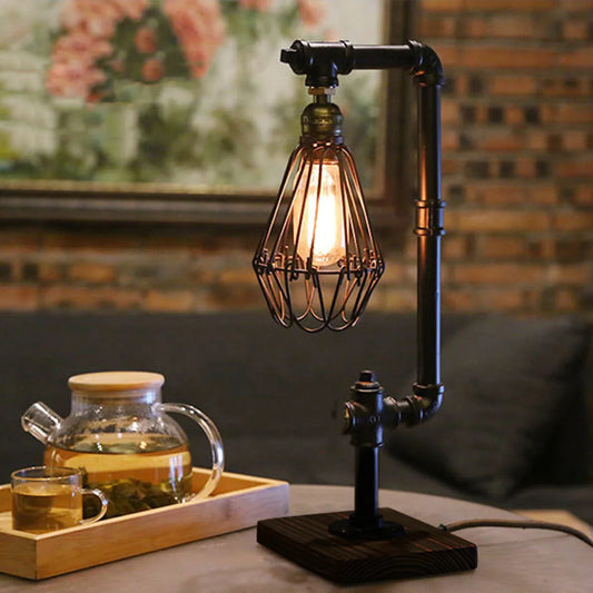 Vintageessence - vintage metal bordlampe