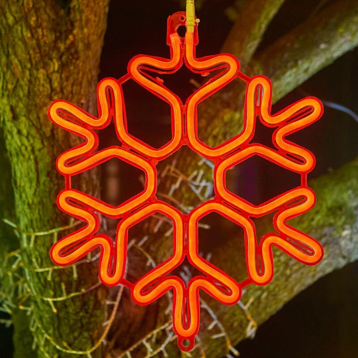Vandtæt led-lys med snefnug til jul