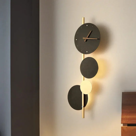 Moderne LED ur væglampe