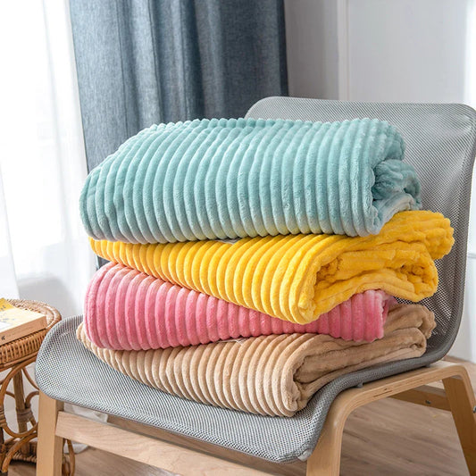 LuxeLine | stribede flanneltæpper
